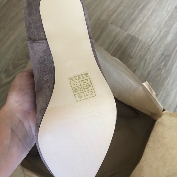 Brown Western Slouchy Suede Kitten Heel boots - Picture 3 of 3